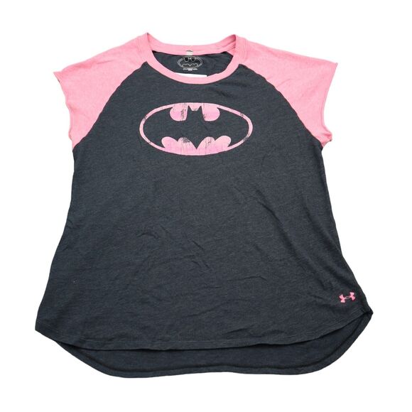 Under Armour Shirt Womens Black Pick Cap Short Sleeve Round Neck Logo T Shirt - Picture 1 of 15